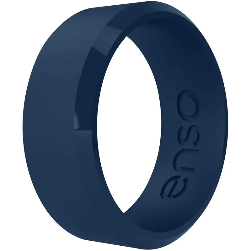 Enso Rings Classic Bevel Series Siliconen Ring - Marineblauw Rechtstreeks Van De Fabrikant