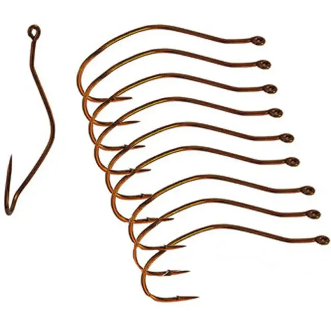 Beperkte Voorraad Mustad UltraPoint Slow Death Bronzen Vishaken (10 stuks) Grootte 1