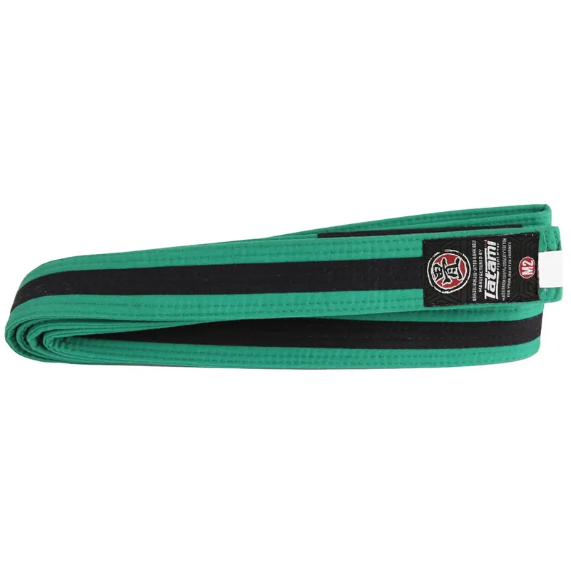 Premium Tatami Fightwear IBJJF-ranggordel voor kinderen - Groen/Zwart M0