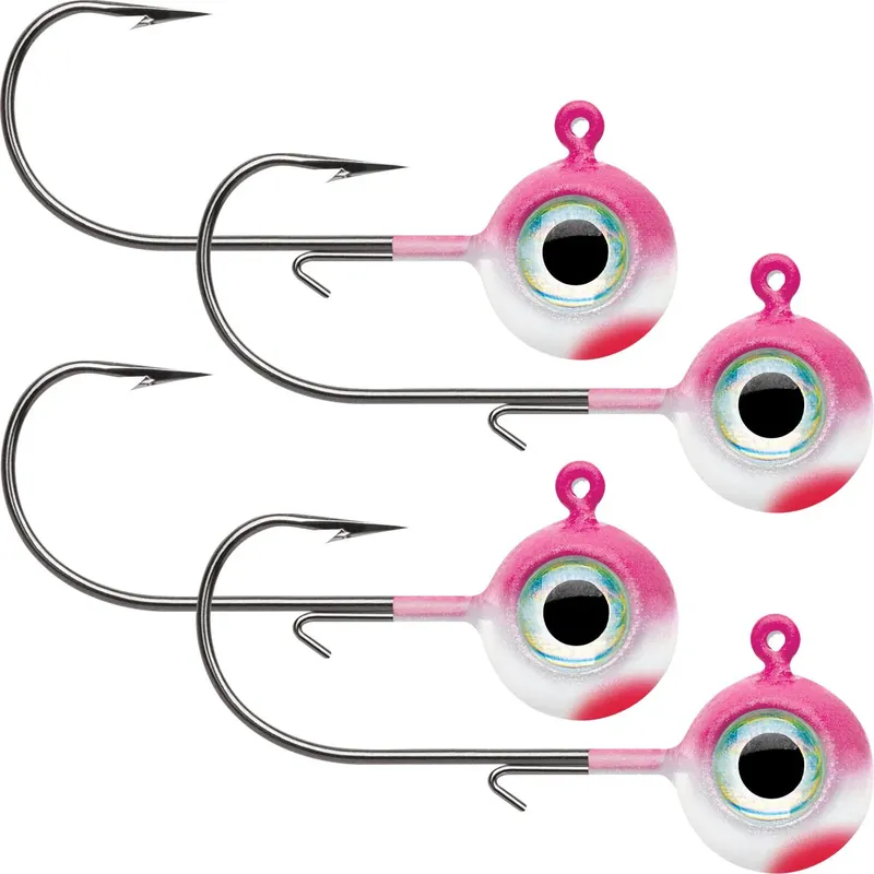 Nu Kopen VMC Neon Moon Eye 1/4 Oz. 3D Holografische Jig - 4-Pack - Roze Parel