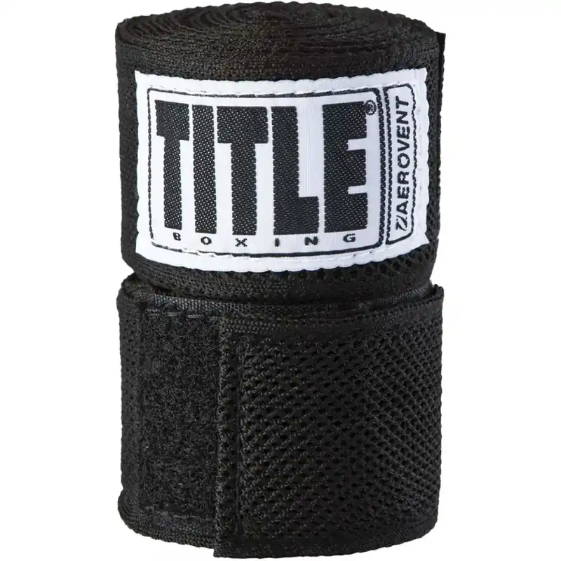 Titel Boxing Aerovent Xtreme Wicking Spandex Blend 180" Handwraps - Zwart Must-Have