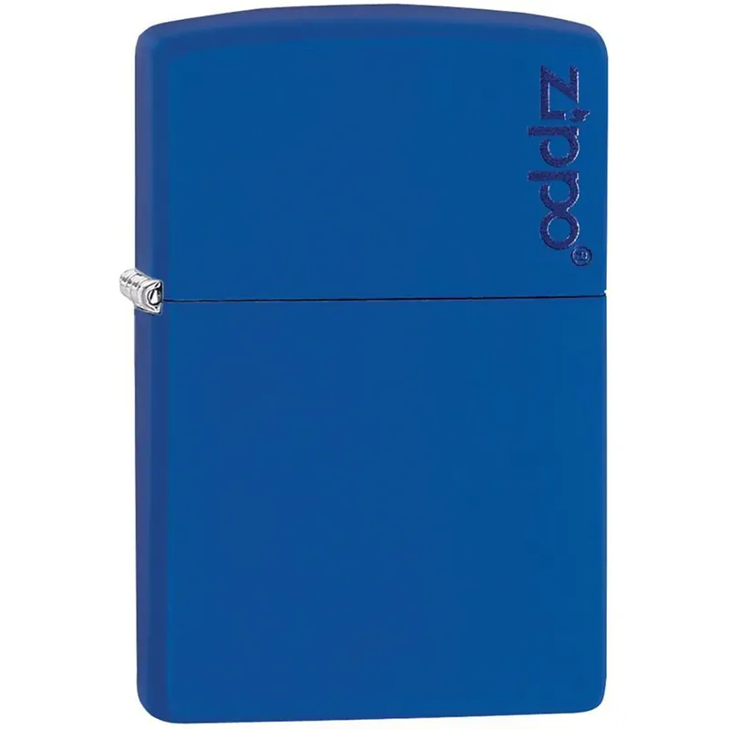 Zippo Logo Matte Zakaansteker - Koningsblauw Nieuw