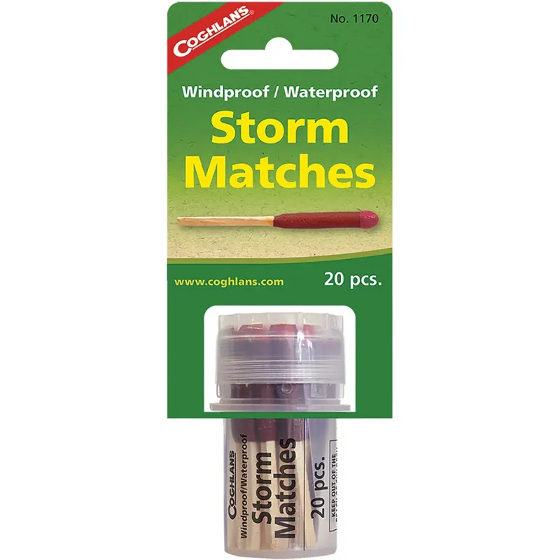 Coghlan's Windproof Waterproof Storm Lucifers (20 stuks) Nood Dual Strikers Hete Deal