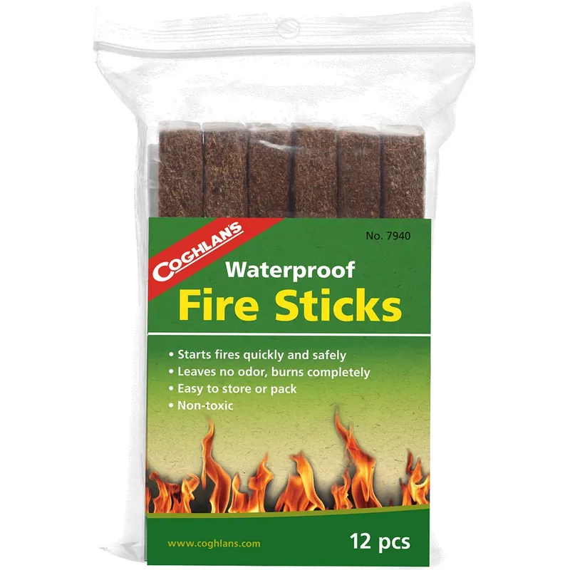 Coghlan's Waterproof Fire Sticks (12-pack), niet-giftig, geurloos, overlevingsnoodgeval Actieprijs