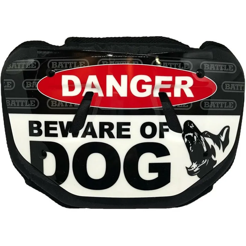 Battle Sports Pas op voor de hond Chrome Football Back Plate Jongeren Actieprijs
