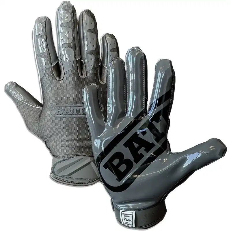 Battle Sports Youth TripleThreat UltraTack Voetbalhandschoenen - Houtskool S Bestel Nu