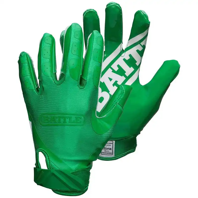 Premium Battle Sports Adult DoubleThreat Voetbalhandschoenen - Groen/Groen S