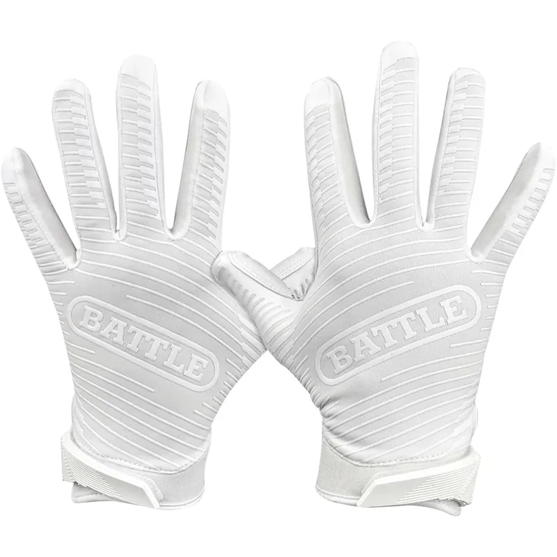 Battle Sports Doom 1.0 Adult Football Receiver Handschoenen - Wit S Finale Uitverkoop