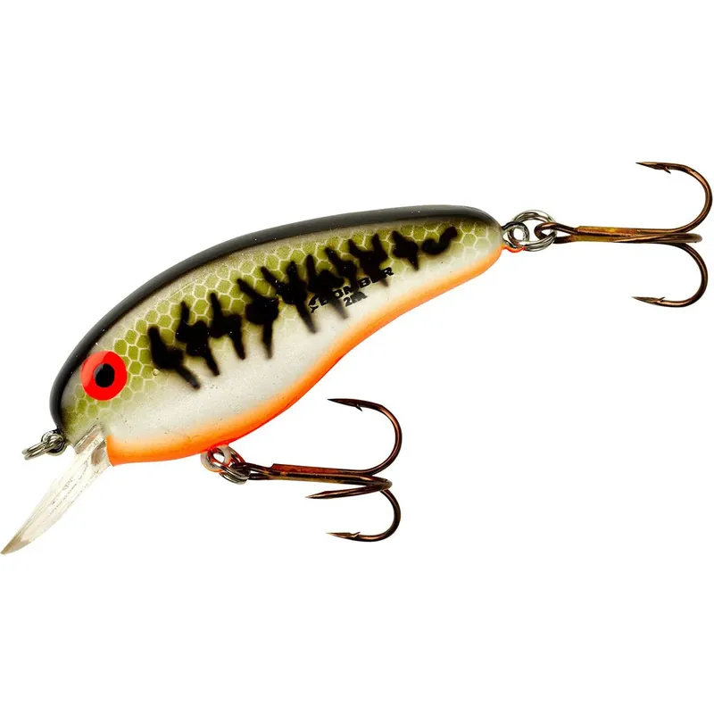 Lage Prijs Bomber Lures Bomber Flat Een 3/8 oz. Vislokmiddel Chartreuse/zwarte schubben