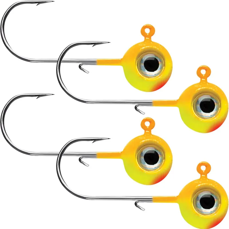 VMC 1/4 oz. Neon Moon Eye Jig - 4-pack - Chartreuse/Oranje Direct Beschikbaar