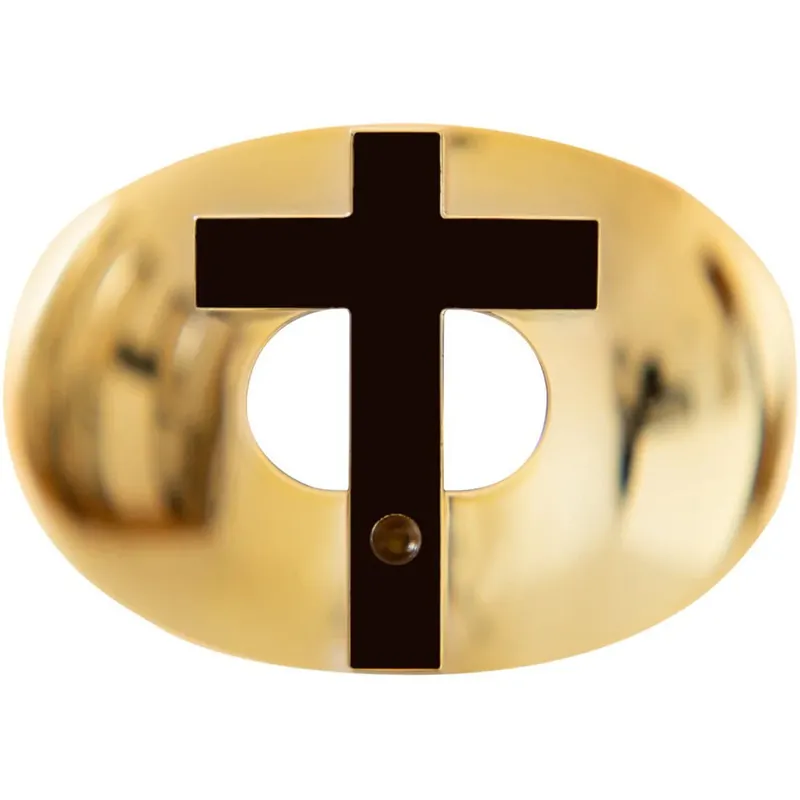Fabrieksprijs Battle Sports 3D Cross Oxygen Lip Protector Mondbeschermer Goud / zwart