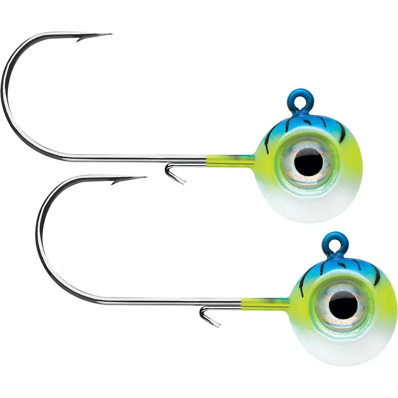VMC 1/16 oz. Neon Moon Eye Jig - 2-pack Blauw vuur UV Populair