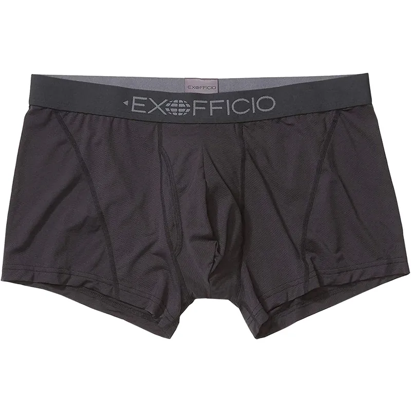 ExOfficio Give-N-Go 2.0 Sport Mesh 3" Boxer Briefs - Zwart/Zwart S Veilige Betaling