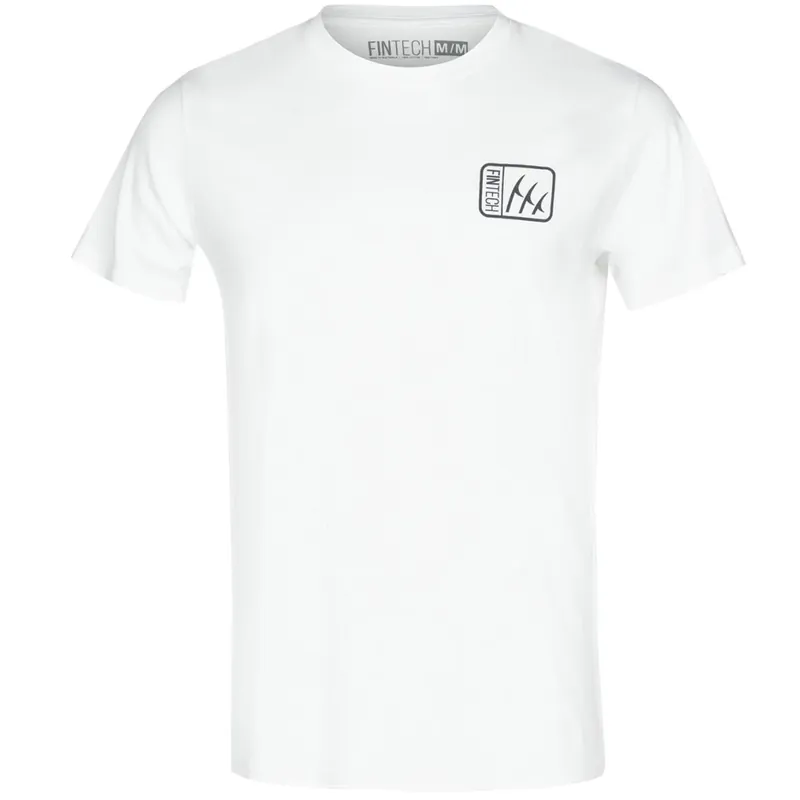 Fintech Baitshop Grafisch T-shirt - Briljant Wit S Beperkte Voorraad