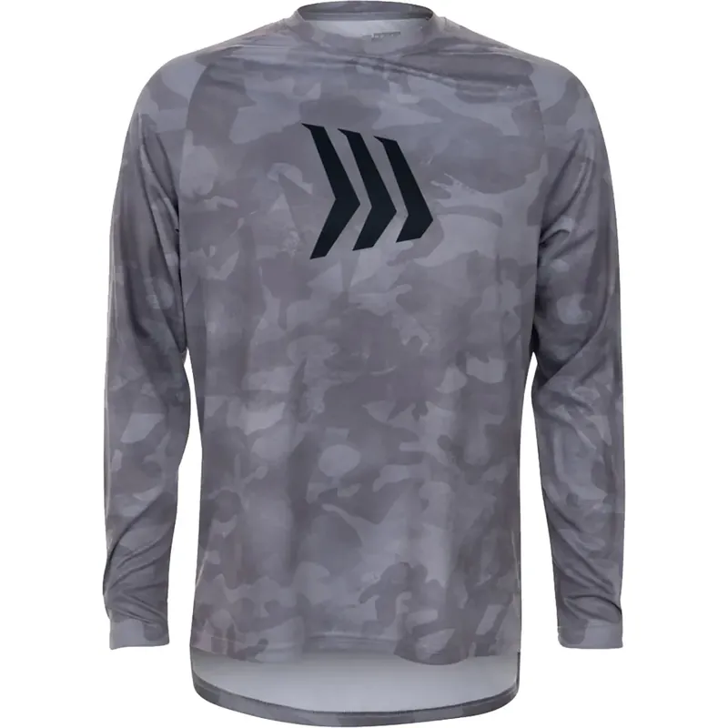 Direct Beschikbaar Gillz Contender Series Burnt UV T-shirt met lange mouwen - Gletsjergrijs M