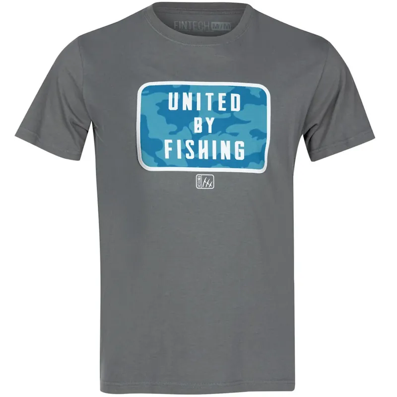 Koop Vandaag Fintech United By Fishing Grafisch T-shirt - Castlerock S
