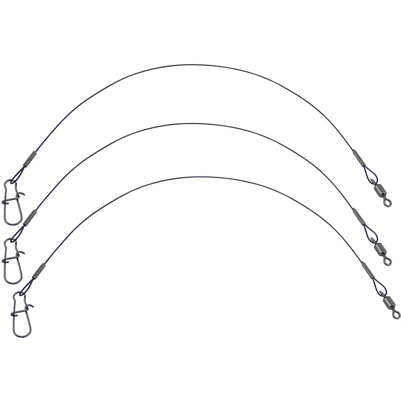 Koopje Eagle Claw Fishing Heavy Duty Zwarte 36" Wire Leaders 3-Pack