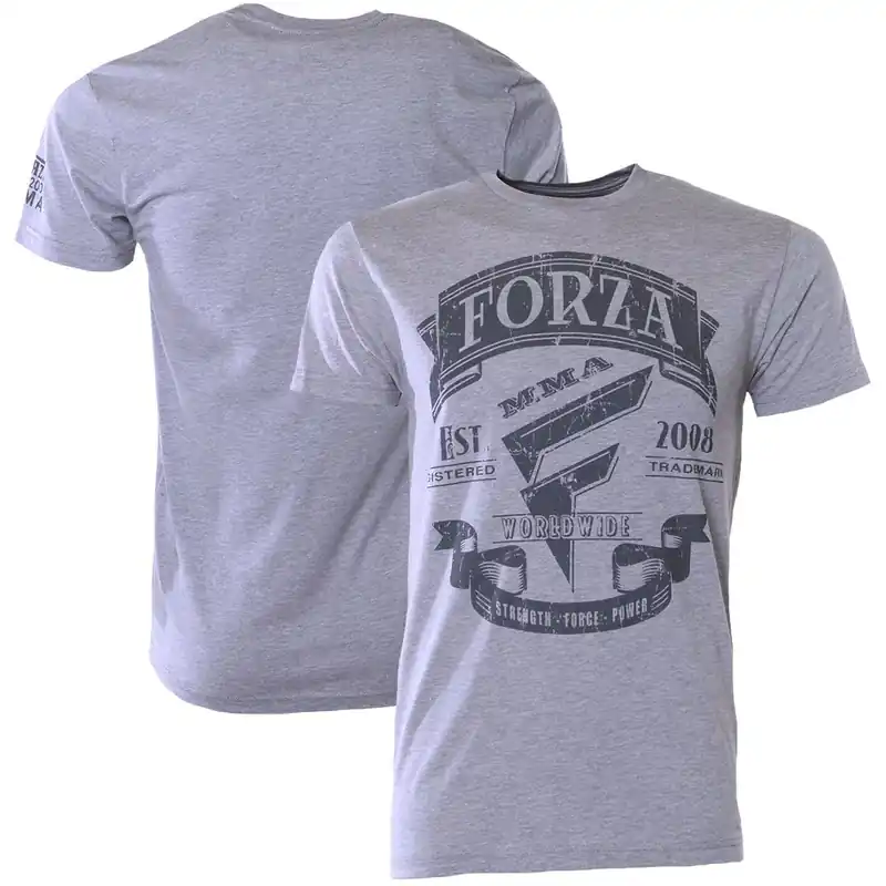 Forza Sports "Origins" MMA T-shirt - Donker Heather Grijs S Favoriet