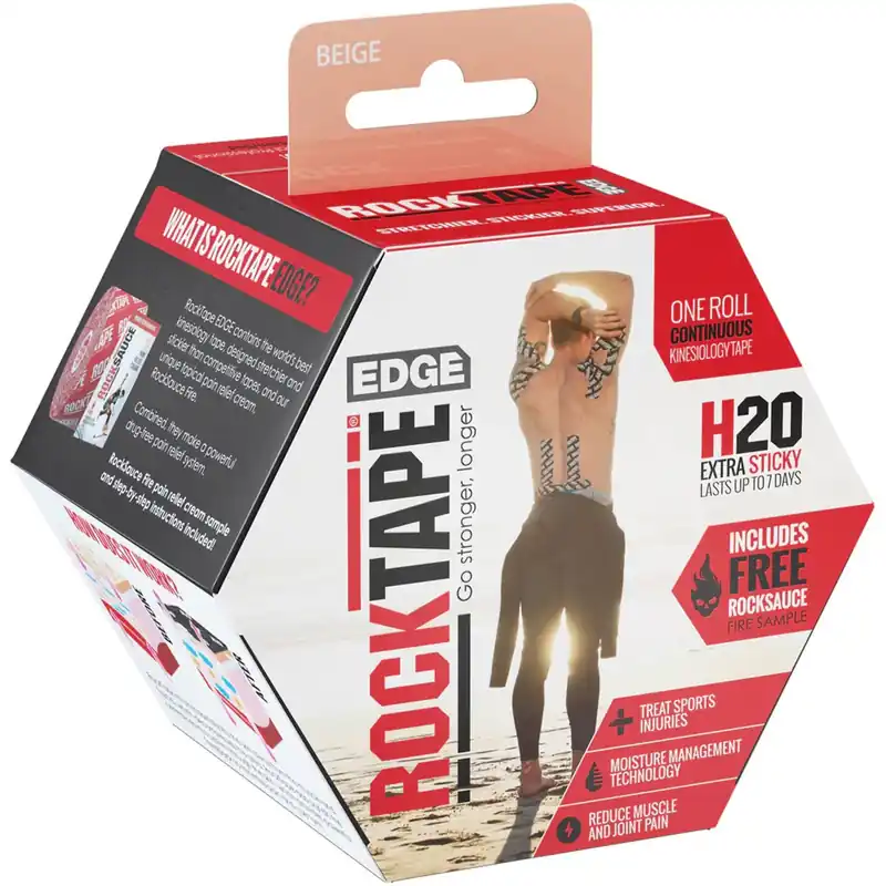 RockTape 2" H2O Edge ongesneden kinesiologietape Beige Nu Kopen