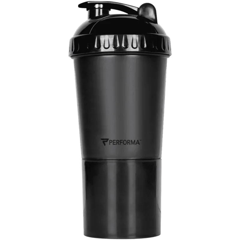Direct Beschikbaar Performa Activ 24 oz. Shaker Cup Plus met opbergcontainer - Zwart