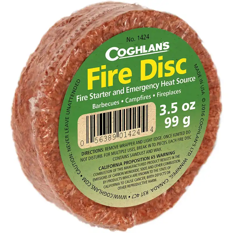 Superprijs Coghlan's Fire Disc, vuurstarter en noodwarmtebron, kampvuurhaard