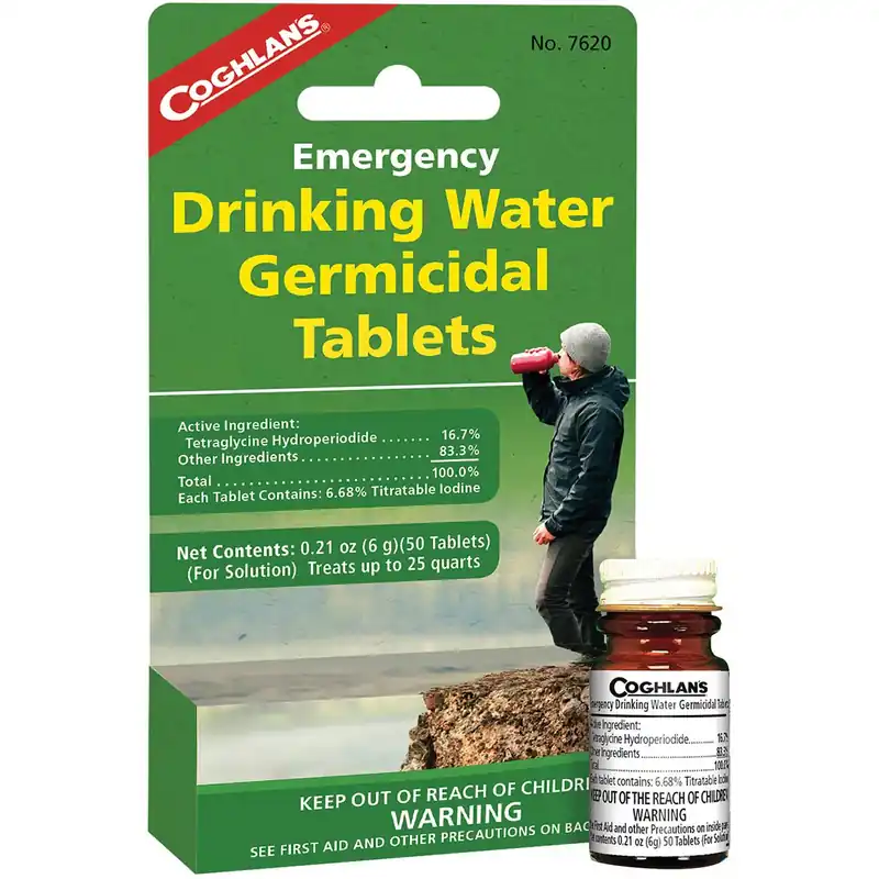Exclusieve Aanbieding Coghlan's Emergency Drinking Water Germicidal Tablets (50 stuks), Drinkbaar Behandeling