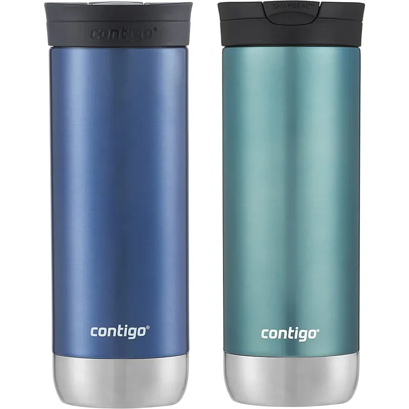 Contigo 20 oz. Huron 2.0 SnapSeal geïsoleerde roestvrijstalen reisbeker 2-pack Meest Verkocht