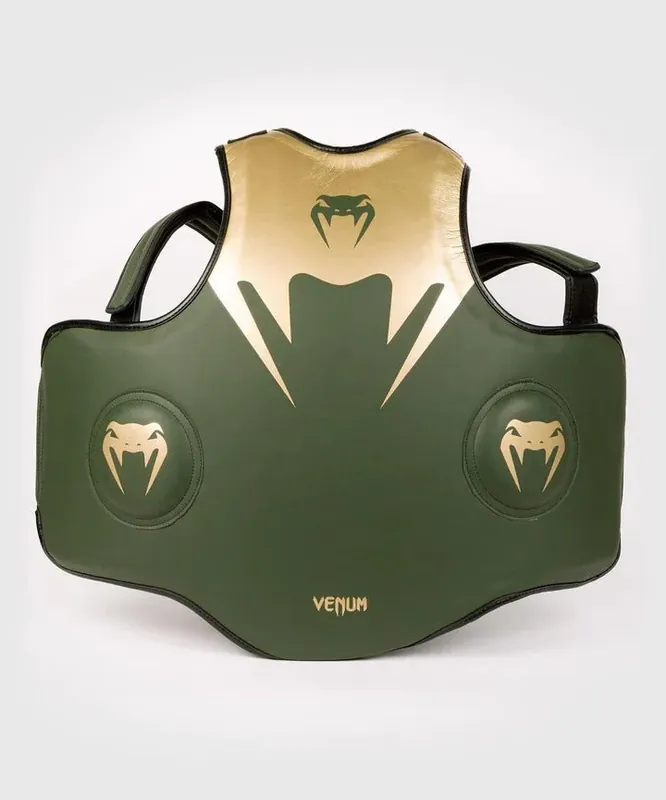 Nieuw Venum Pro Boks Body Protector - Khaki/Goud