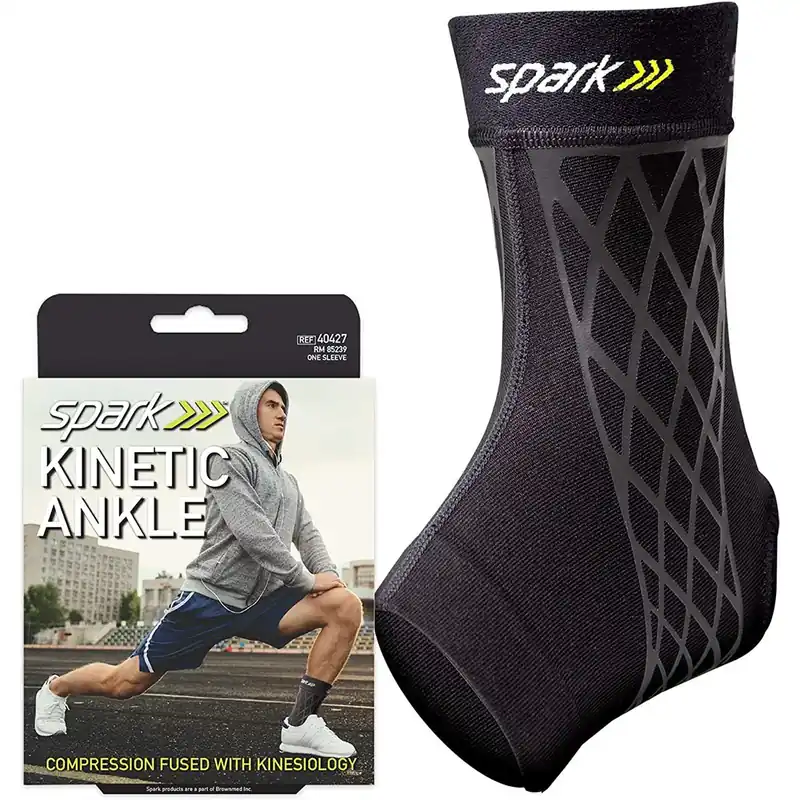 Express Levering Spark Kinetic Enkelbandage - Compressieondersteuning met ingebedde kinesiologietape S