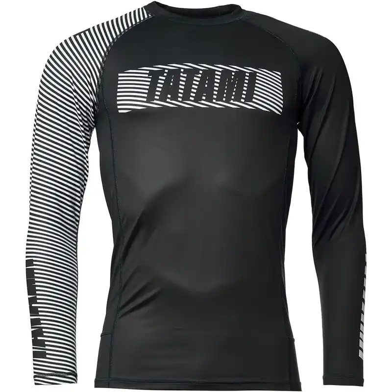 Favoriet Tatami Fightwear Essential 3.0 Rashguard met lange mouwen - Zwart/Wit S