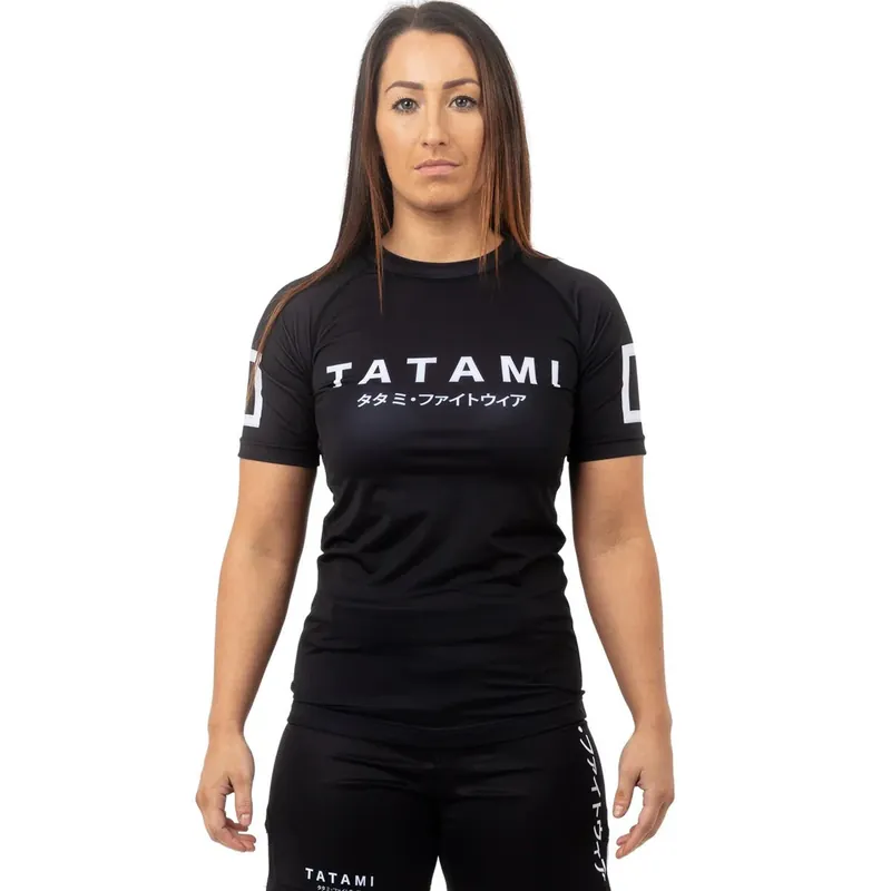 Dagaanbieding Tatami Fightwear Dames Katakana Rashguard met korte mouwen - Zwart S