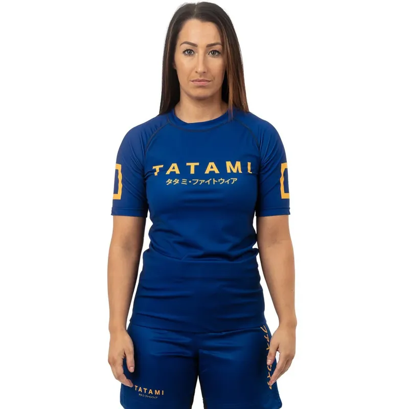 Tatami Fightwear Dames Katakana Rashguard met korte mouwen - Marineblauw S Fabrieksprijs