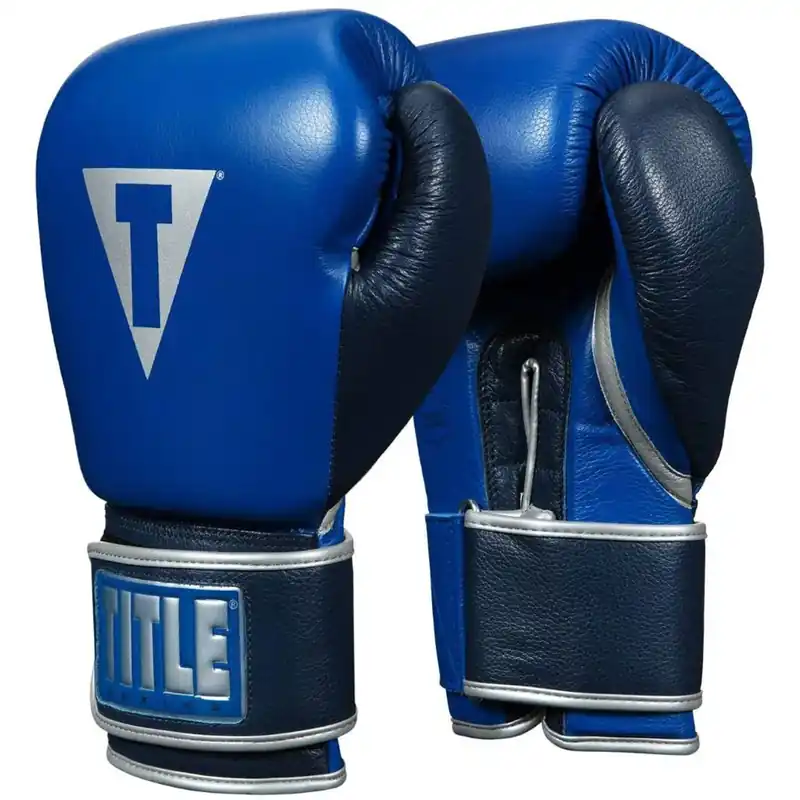 Korting Title Boxing Royalty leren tas handschoenen - Royal/Marineblauw S