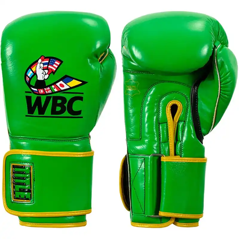 Titel Boxing WBC Klittenbandzak Handschoenen - Groen/Zwart 14 oz. Nieuw