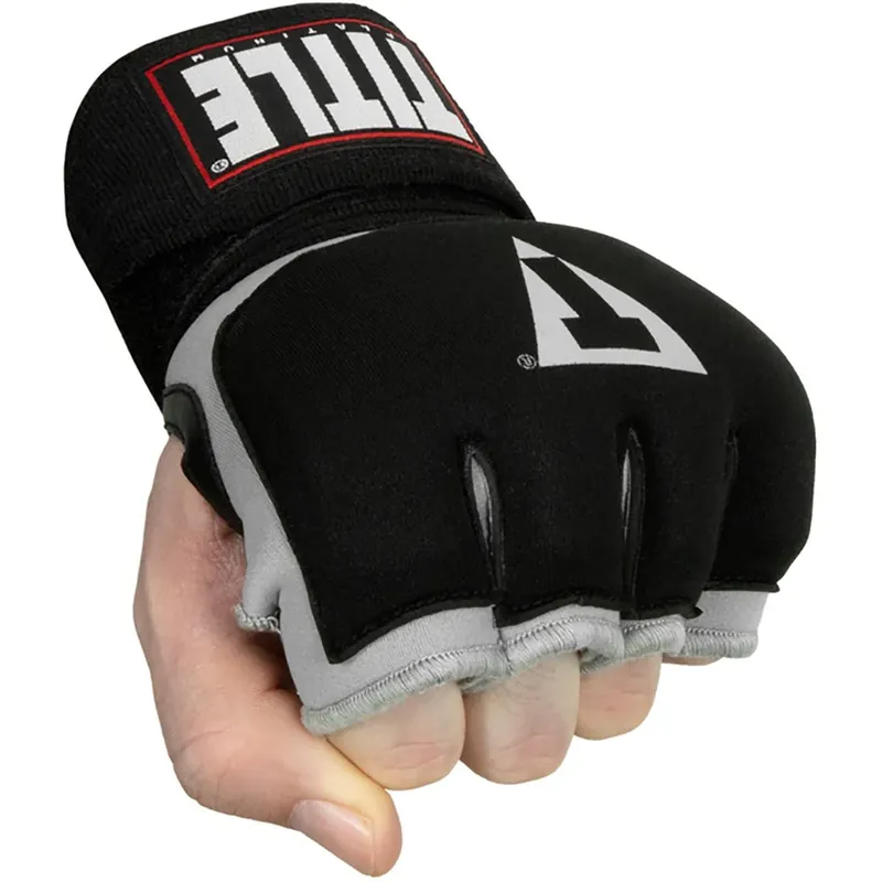 Tijdelijk Beschikbaar Titel Boxing Platinum Prime Gel Fistwraps 2.0 - Zwart/Zilver Normaal