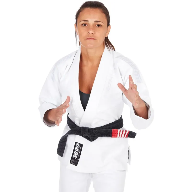 Veilige Betaling Tatami Fightwear Dames Estilo Black Label BJJ Gi - Wit/Wit F1