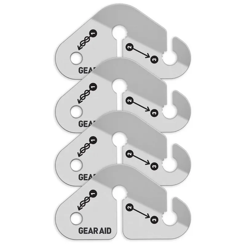 Gear Aid Outdoor Camping Guyline Tensioner 4-Pack - Zilver Aanbieding