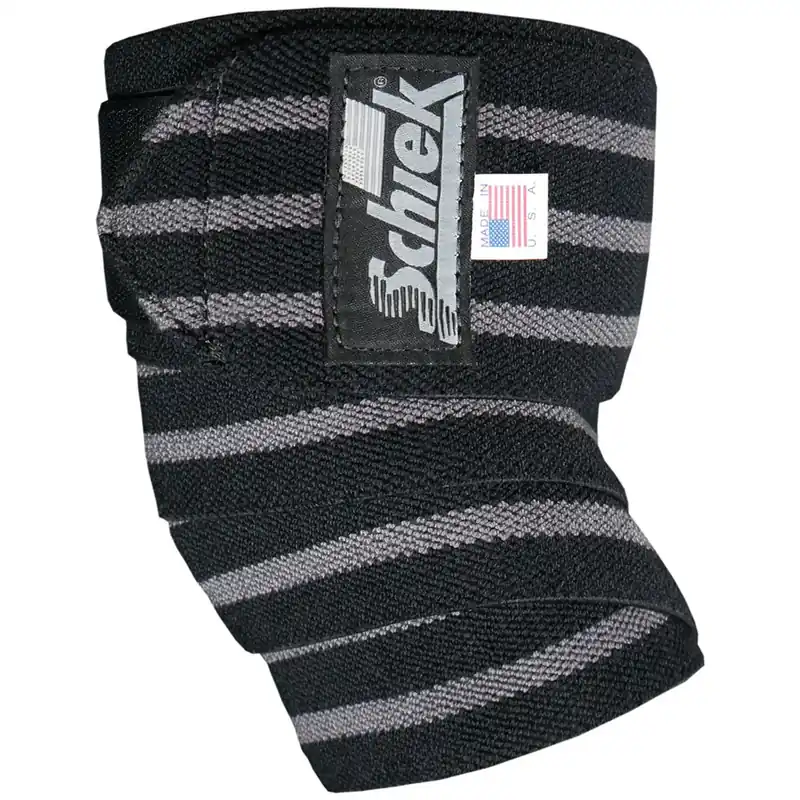 Beste Prijs Schiek Sports Black Out Heavyweight Cotton Elastic Elbow Bandages - Zwart/Zilver