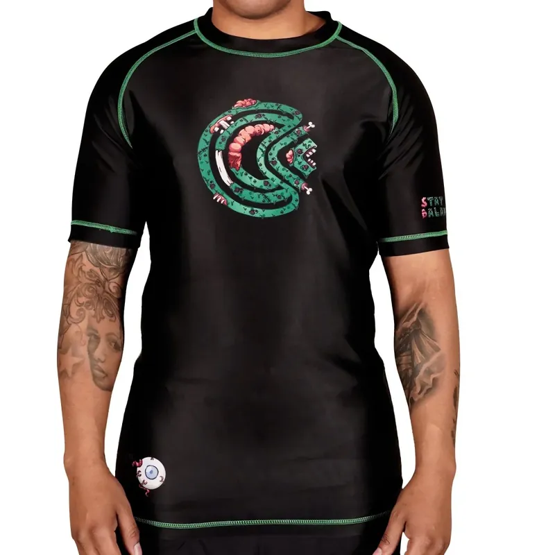 Koopje Chaos and Order Zombie korte mouw BJJ Rashguard 2XL