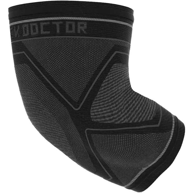 Shock Doctor Compressie gebreide elleboogmouw - Grijs/Zwart S Beste Prijs