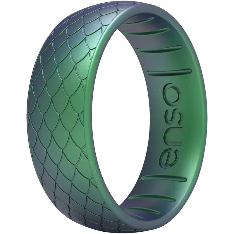 Enso Rings Classic Etched Legends Series Siliconen Ring - 13 - Drakenschub Op = Op