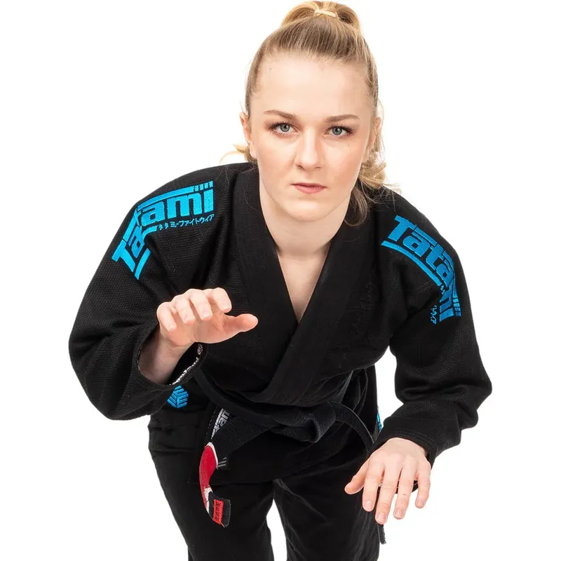 Speciale Aanbieding Tatami Fightwear Dames Estilo Black Label BJJ Gi - Blauw/Zwart F1