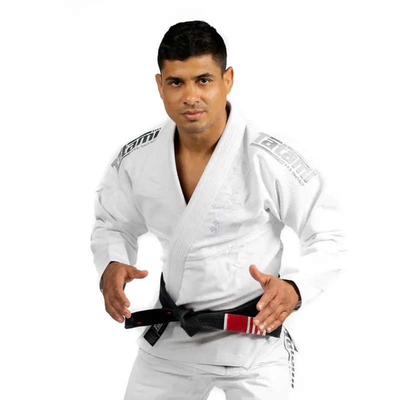 Betaalbaar Tatami Fightwear Estilo Black Label BJJ Gi - Grijs/Wit A0