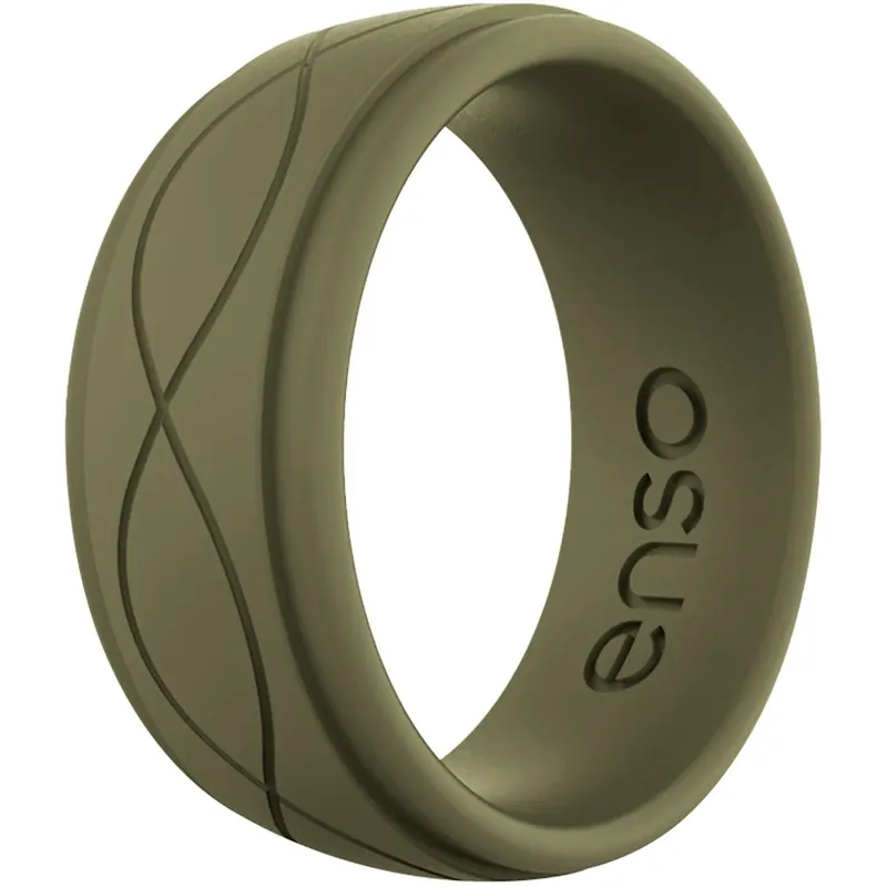 Gratis Retour Enso Rings Heren Infinity Series Siliconen Ring - Pijnboom