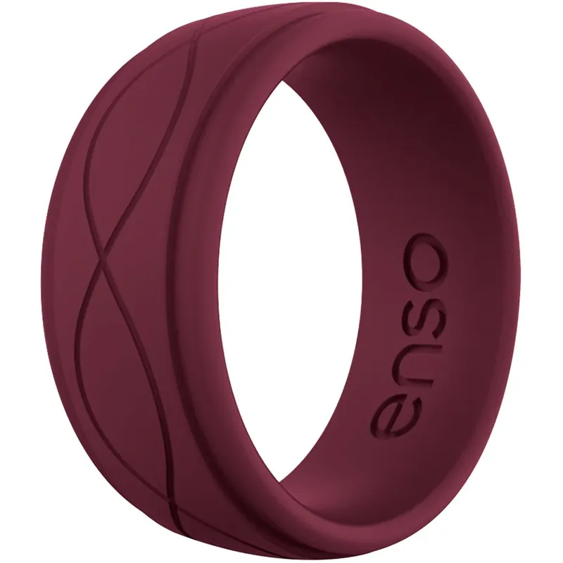 Koopje Enso Rings Heren Infinity Series Siliconen Ring - Oxblood