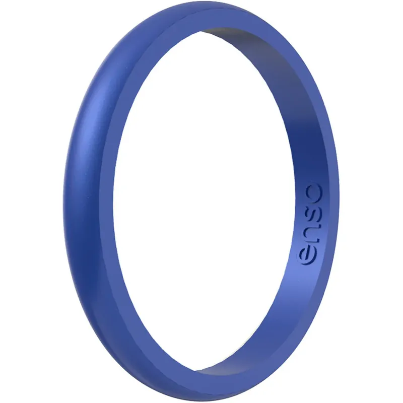 Direct Verzonden Enso Rings Halo Birthstone Series Siliconen Ring - Saffier