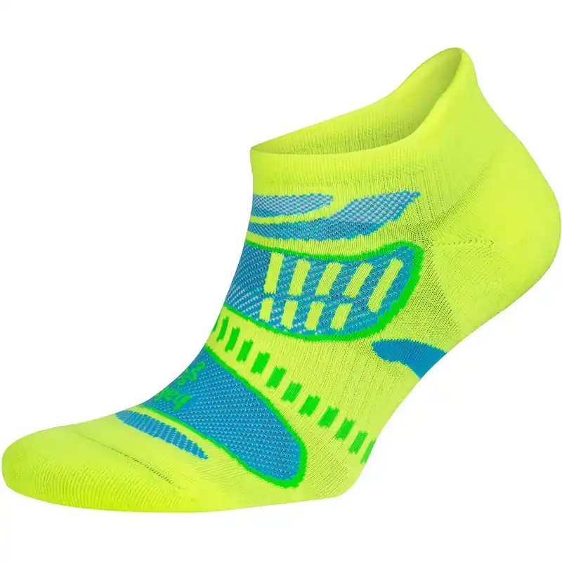 Balega UltraLight No Show hardloopsokken - Neon Lime/Ethereal Blue L Hete Deal