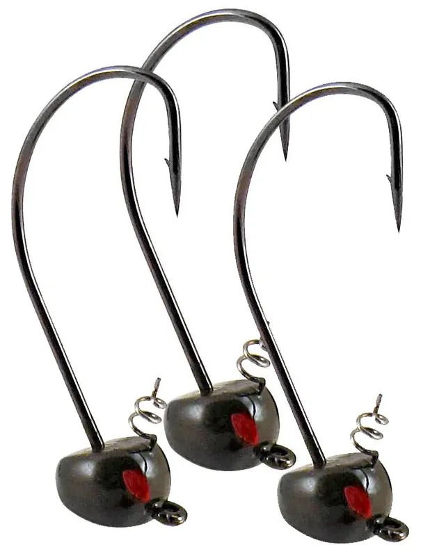 YUM Baits 3/16 oz Groene Pompoenkop Vis Jigs - 3/0 Haken Betrouwbaar