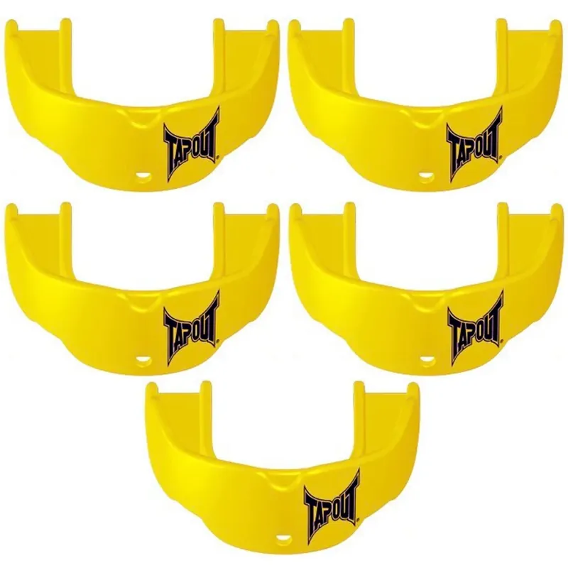 Betrouwbaar Tapout Jeugd Beschermende Sportbitje met Band 5-Pack - Geel