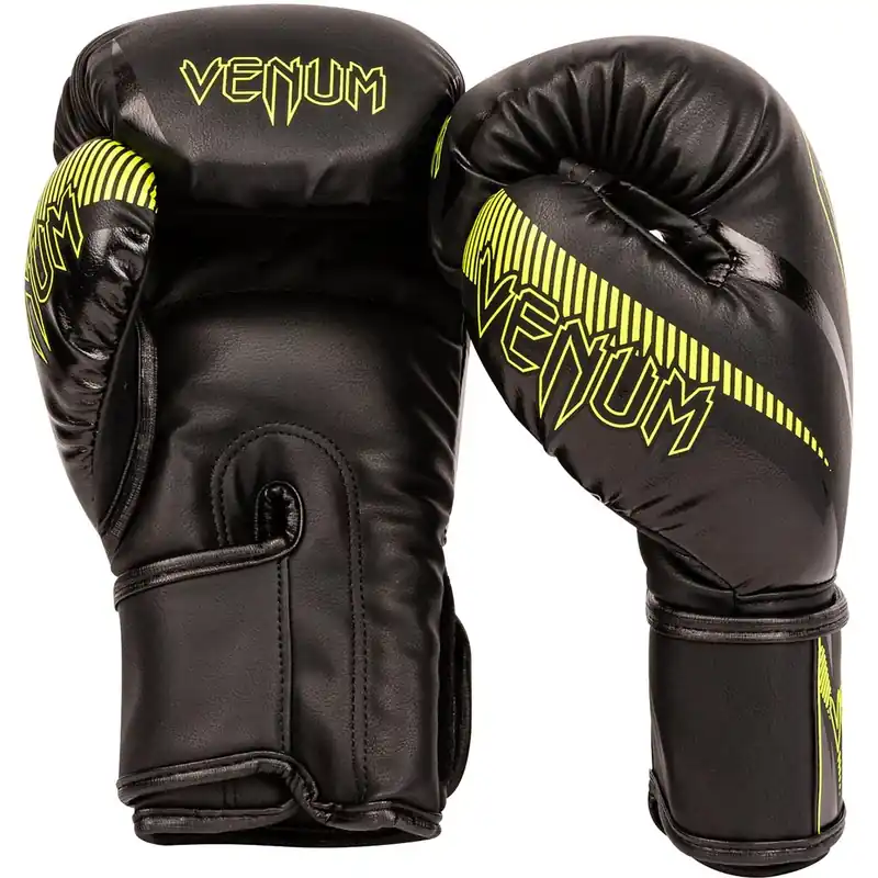 Venum Impact klittenband bokshandschoenen - Zwart/Neogeel 10 oz. Tijdelijk Beschikbaar